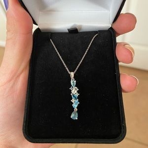 💙 Blue Topaz Sterling Silver Necklace ✨